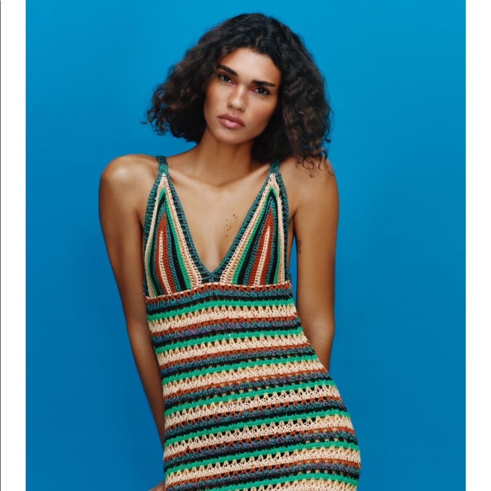 ZARA Striped Knit Dress